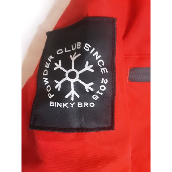 Binky Bro x Quiksilver Powder Club Kids Snow Suit Red Size 10/m - Picture 3 of 9